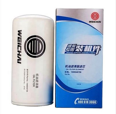 Shacman Truck Weichai เครื่องกรองน้ํามันเครื่องยนต์ 1000046758/1000424655/1000424654/1000428205